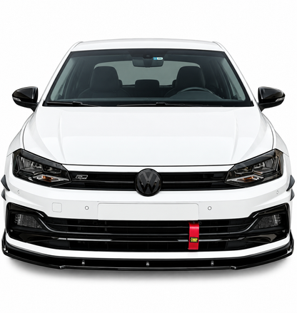 💕 Splitter Adatto per VW Polo AW1 17+ Look Standard EVO Nero Lucido 💕