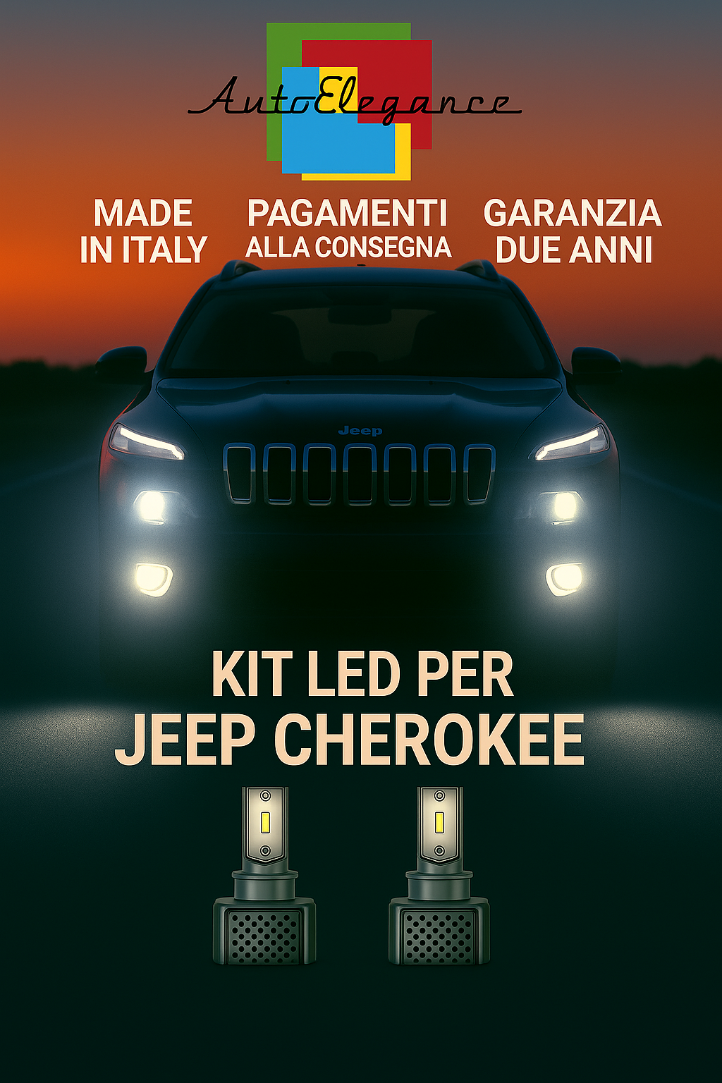🔥KIT LED D3S 6000K BIANCO CANBUS – Anabbaglianti per Jeep Cherokee🔥
