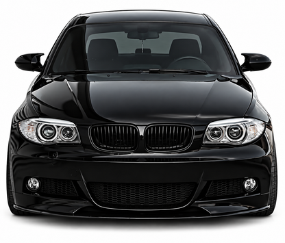 💕 Spoiler Lip Anteriore Adatto per BMW E82 E88 M-Sport Nero Lucido 💕