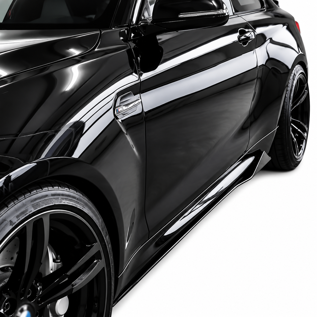 💕 Estensioni Minigonne Adatte per BMW M2 F87 16-21 Nero Lucido WR 💕