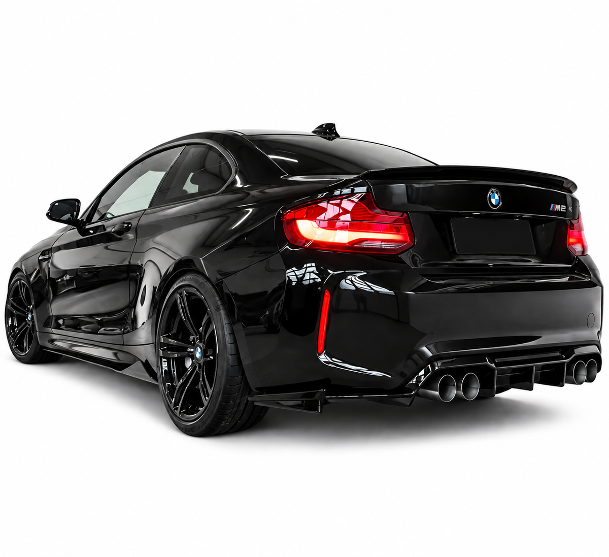 💕 Estensioni Minigonne Adatte per BMW M2 F87 16-21 Nero Lucido WR 💕