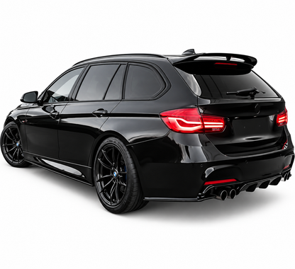 💕 Flaps Splitter Posteriori Adatti per BMW F30 F31 M-Pack Nero Lucido WR 💕