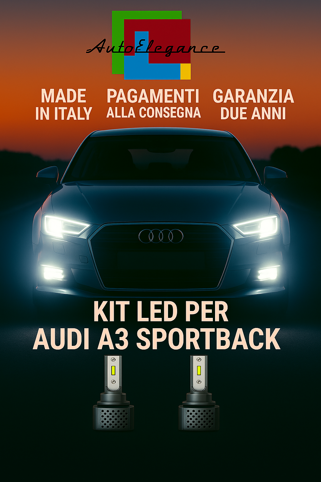 🔥KIT LED D3S 6000K BIANCO CANBUS – Anabbaglianti per Audi A3 8P Sportback🔥