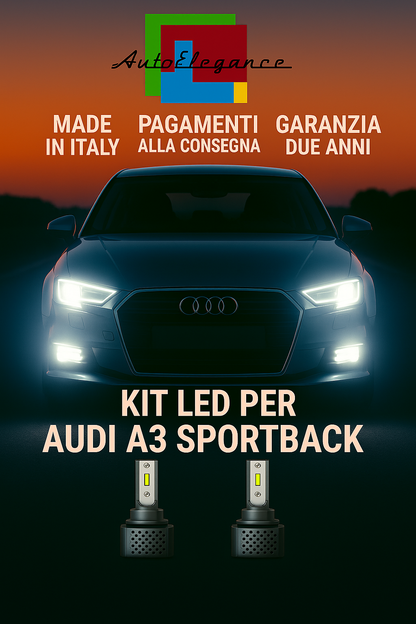 🔥KIT LED D3S 6000K BIANCO CANBUS – Anabbaglianti per Audi A3 8P Sportback🔥