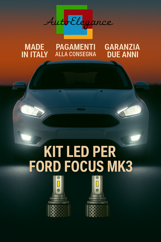 💫KIT LED D3S 6000K BIANCO CANBUS – Anabbaglianti per Ford Focus MK3💫