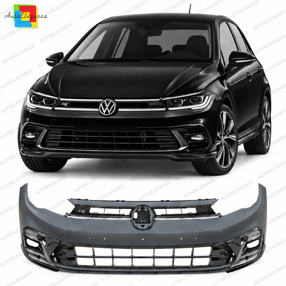 💕PARAURTI ANTERIORE ADATTO PER VOLKSWAGEN VW POLO 22- LOOK R LINE💕