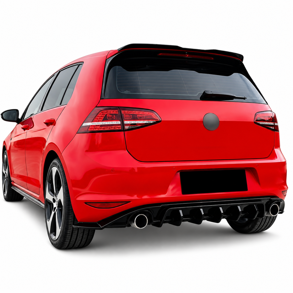 💕 Diffusore Posteriore Adatto per VW Golf MK7 2013-2016 ABS Nero Lucido 💕