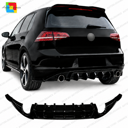 💕 Diffusore Posteriore Adatto per VW Golf MK7 2013-2016 ABS Nero Lucido 💕