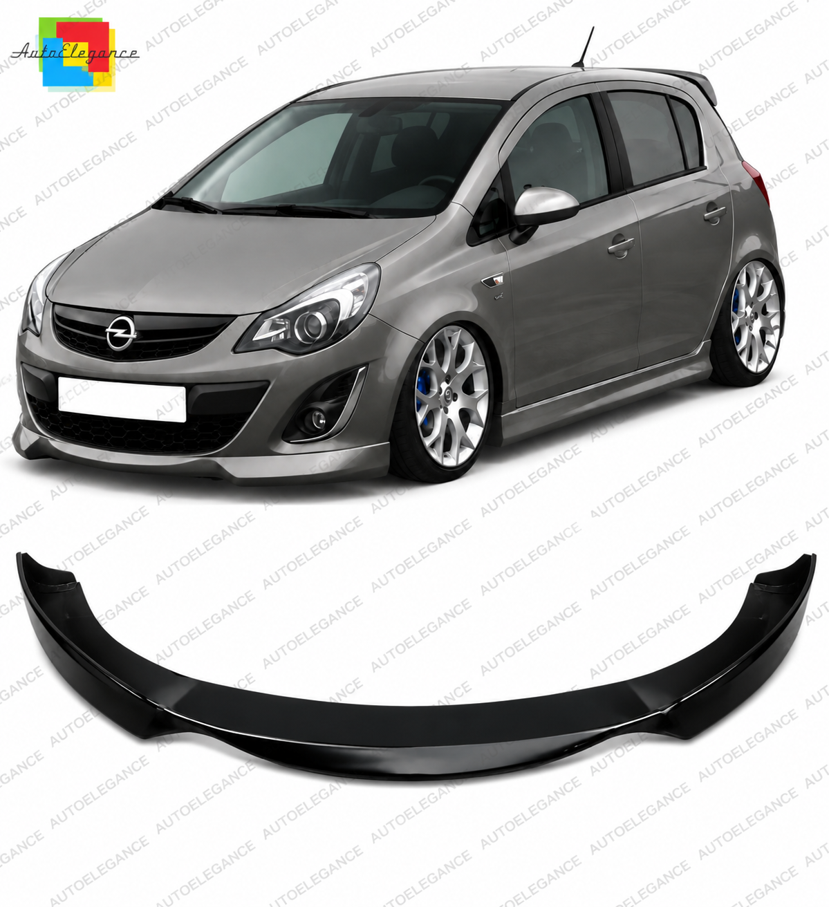 💕0137 SPLITTER ADATTO PER OPEL CORSA D 10-14 FACELIFT LOOK OPC ABS GREZZO💕