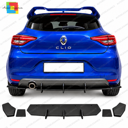 💕 Diffusore Posteriore Adatto per Renault Clio 5 19-23 ABS Nero Opaco 💕