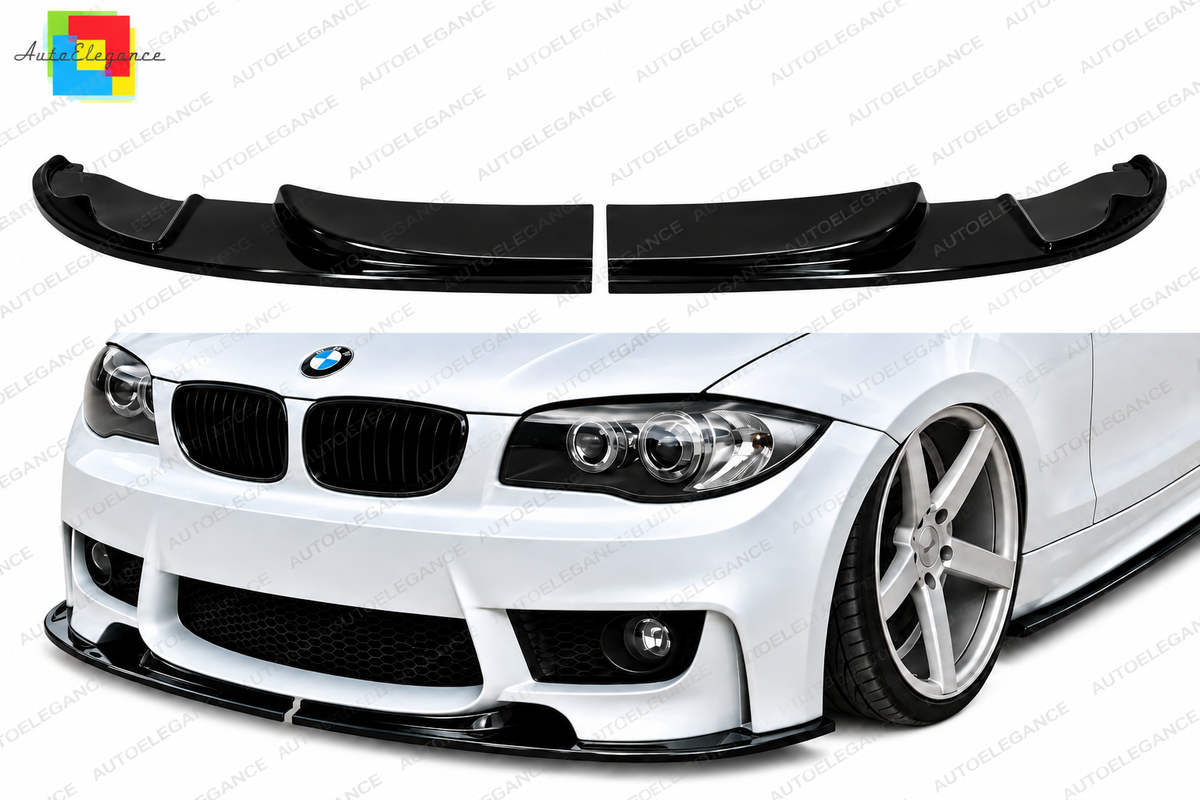 💕 Splitter Anteriore Adatto per BMW E87 04-08 M1 Max ABS Piano Black 2Pz 💕
