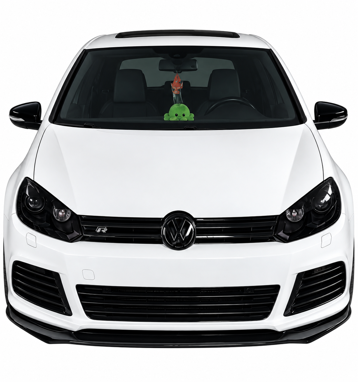 💕SPLITTER ANTERIORE ADATTO PER VW GOLF 6 RLINE R20 2008-2012 ABS NERO LUCIDO💕