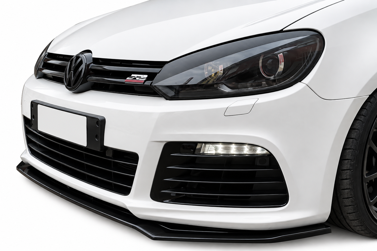 💕SPLITTER ANTERIORE ADATTO PER VW GOLF 6 RLINE R20 2008-2012 ABS NERO LUCIDO💕