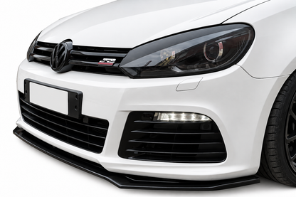 💕SPLITTER ANTERIORE ADATTO PER VW GOLF 6 RLINE R20 2008-2012 ABS NERO LUCIDO💕