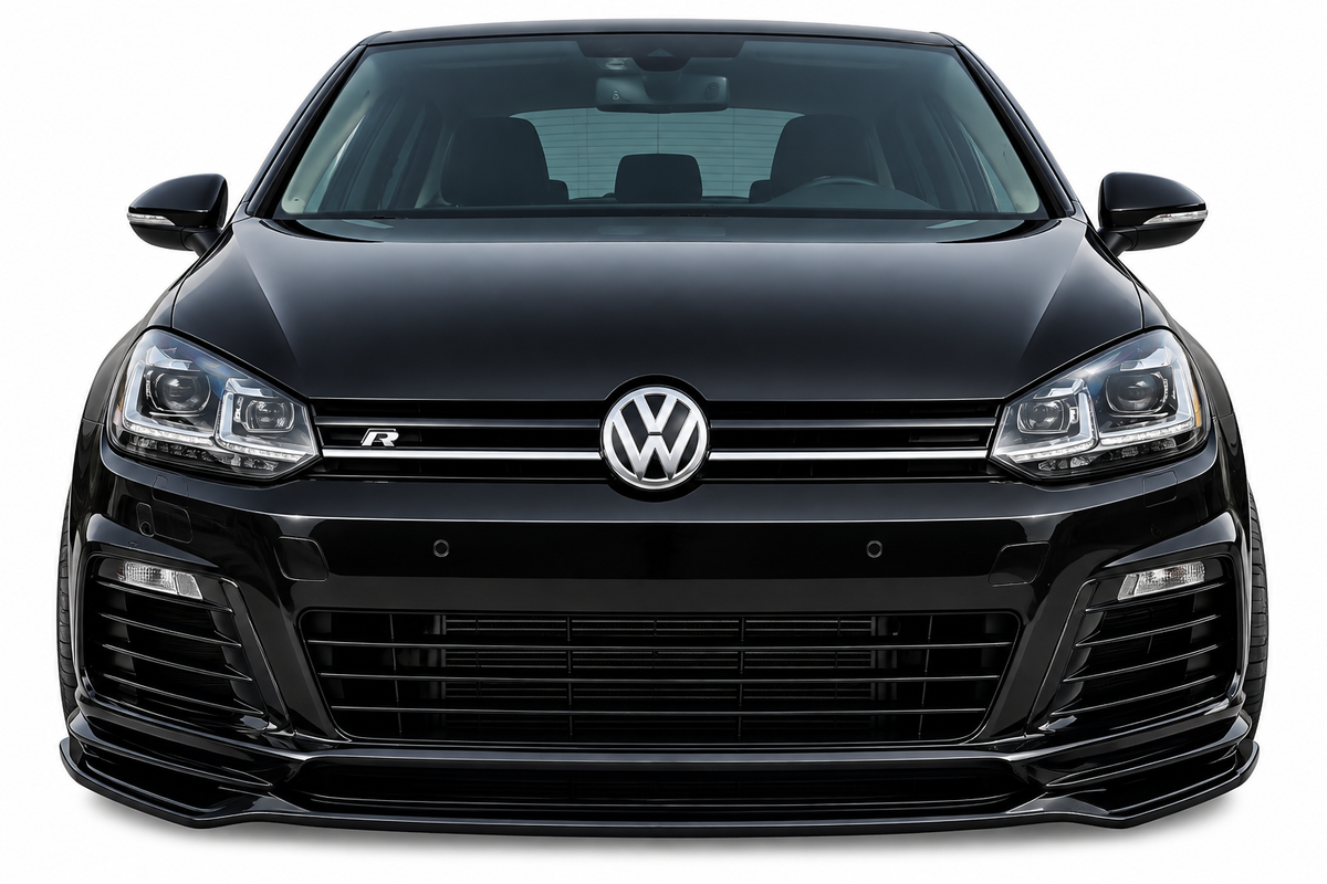 💕SPLITTER ANTERIORE ADATTO PER VW GOLF 6 RLINE R20 2008-2012 ABS NERO LUCIDO💕