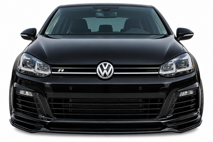 💕SPLITTER ANTERIORE ADATTO PER VW GOLF 6 RLINE R20 2008-2012 ABS NERO LUCIDO💕