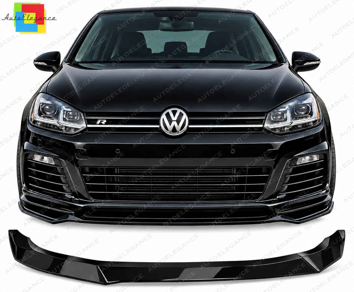💕SPLITTER ANTERIORE ADATTO PER VW GOLF 6 RLINE R20 2008-2012 ABS NERO LUCIDO💕