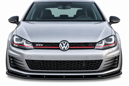 💕0160 SPLITTER ANTERIORE ADATTO PER VW GOLF 7 GTI/GTD 12-2016 ABS NERO LUCIDO💕