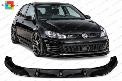 💕0160 SPLITTER ANTERIORE ADATTO PER VW GOLF 7 GTI/GTD 12-2016 ABS NERO LUCIDO💕