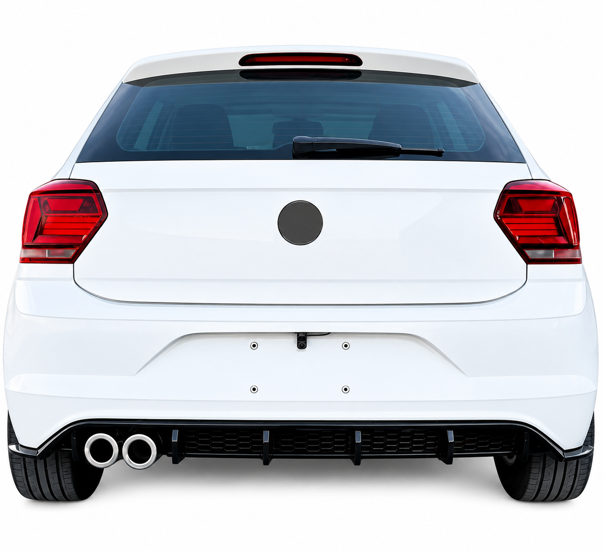 💕 Diffusore Posteriore Adatto per VW Polo MK6 17-21 GTI Style Nero Lucido 💕