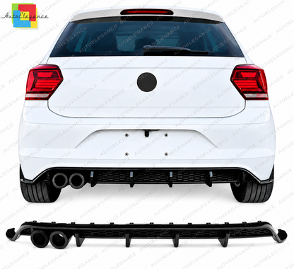 💕 Diffusore Posteriore Adatto per VW Polo MK6 17-21 GTI Style Nero Lucido 💕