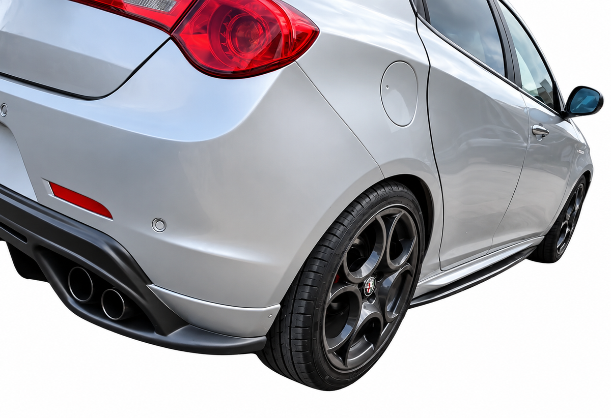 💕SOTTO MINIGONNE ADATTO PER ALFA ROMEO GIULIETTA 2010+ ABS NERO LUCIDO💕
