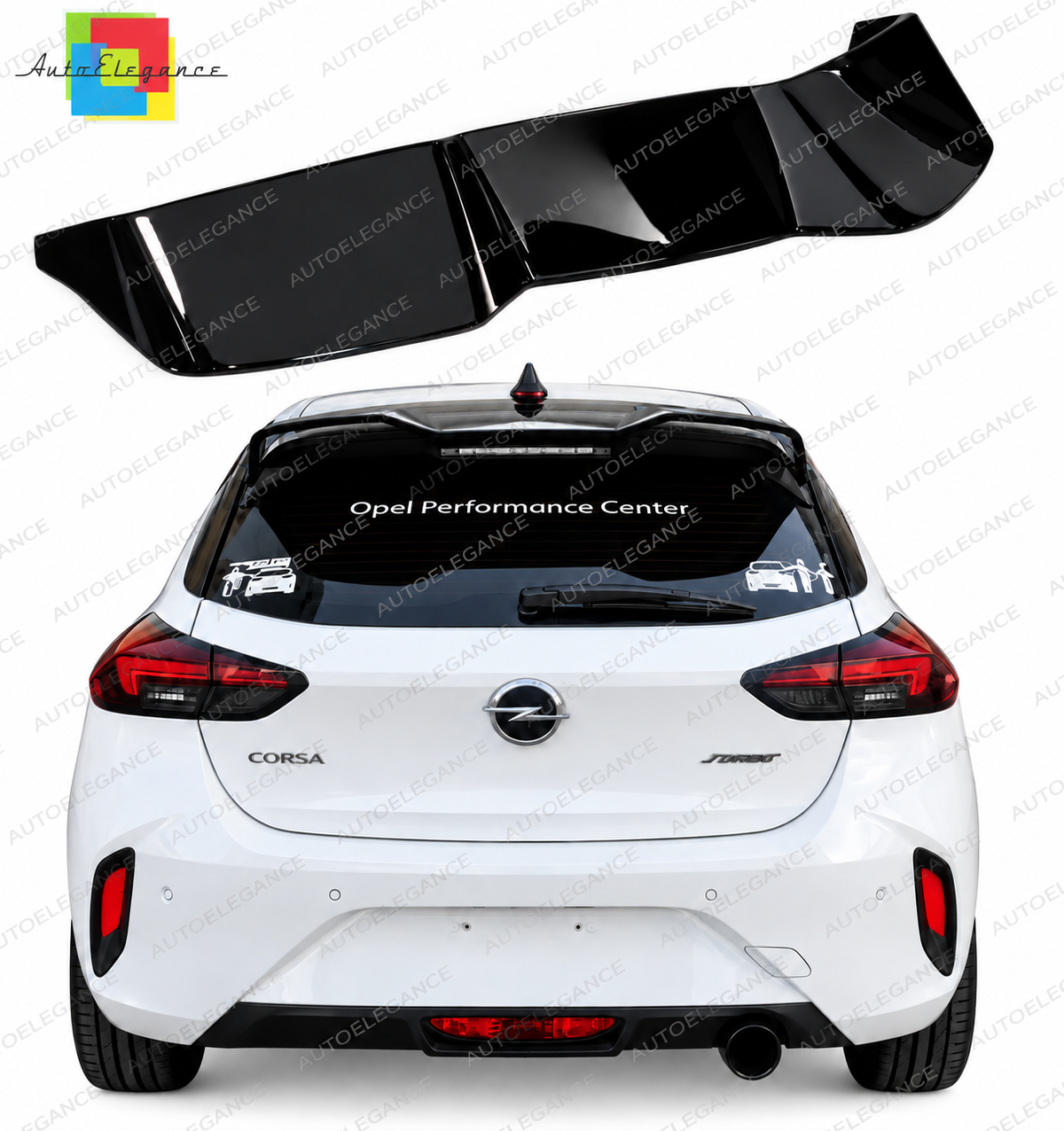 💕0651 SPOILER TETTO ADATTO PER OPEL CORSA F 2019+ NERO LUCIDO💕