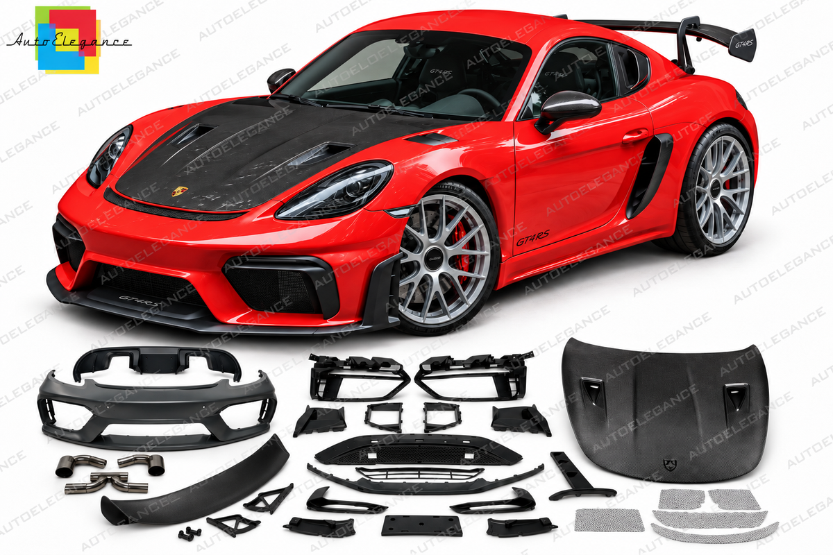 💕Kit Estetici Adatto per Porsche Cayman 718 2016-2023 Look GT4 2024+💕