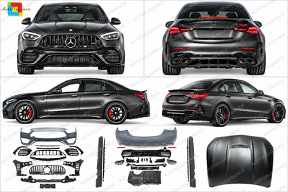 💕Kit Estetici Adatto per Mercedes W206 4 Porte Look AMG C63💕