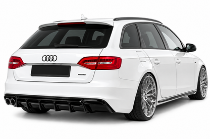 💕Diffusore posteriore adatto per Audi A4 B8 (8K) LOOK RS4 07-14 NERO LUCIDO💕