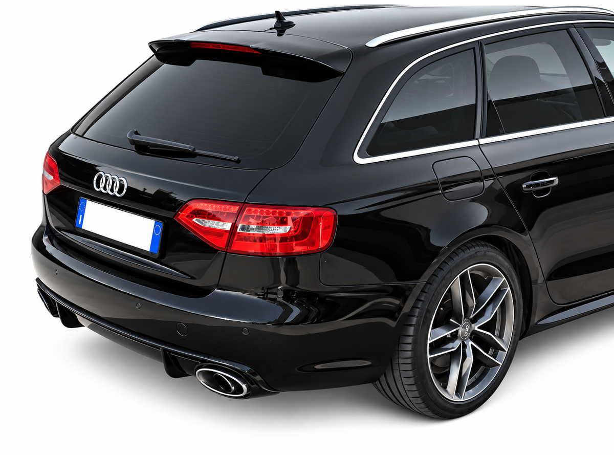 💕ART.1560 SPOILER TETTO ADATTO PER A4 B8 2007-2016 look RS4 NERO LUCIDO💕