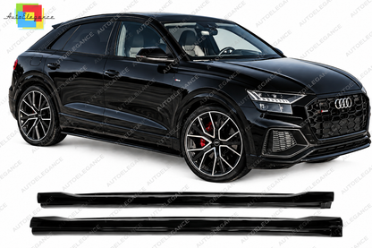 💕Diffusore Minigonne Adatto per Audi SQ8/Q8 SLine 2018-2023 Nero lucido💕