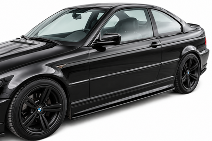 💕 Sotto Minigonne Adatte per BMW E46 97-06 Max Piano Black 💕