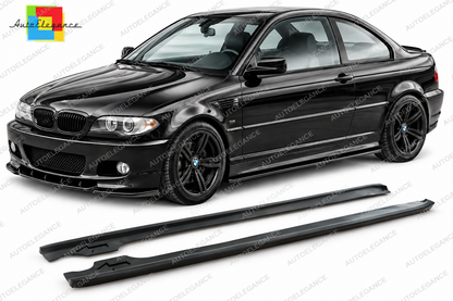 💕 Sotto Minigonne Adatte per BMW E46 97-06 Max Piano Black 💕