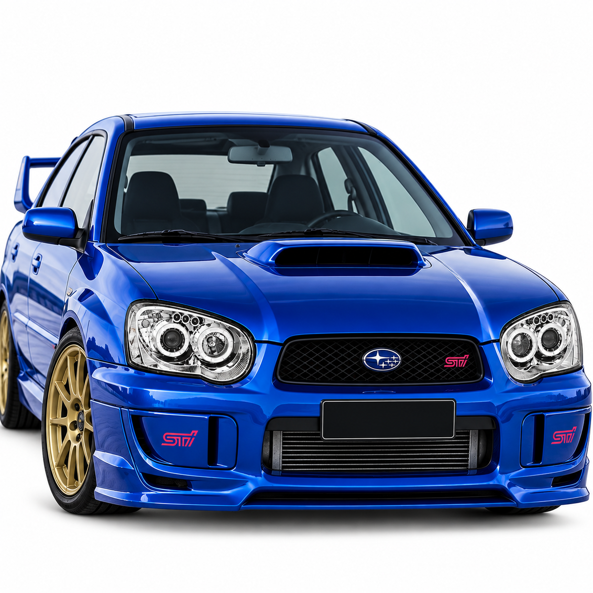 💕 Fari Anteriori Adatti per Subaru Impreza II GD GG 03-05 Angel Eyes Cromati 💕