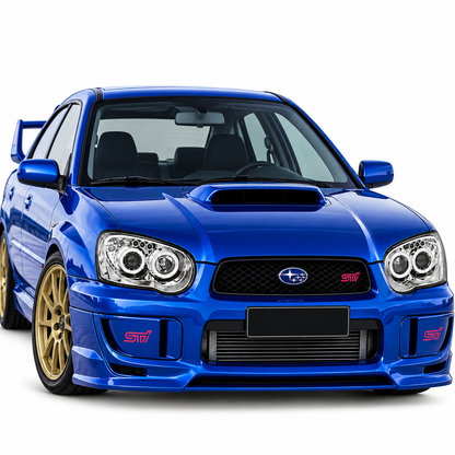 💕 Fari Anteriori Adatti per Subaru Impreza II GD GG 03-05 Angel Eyes Cromati 💕
