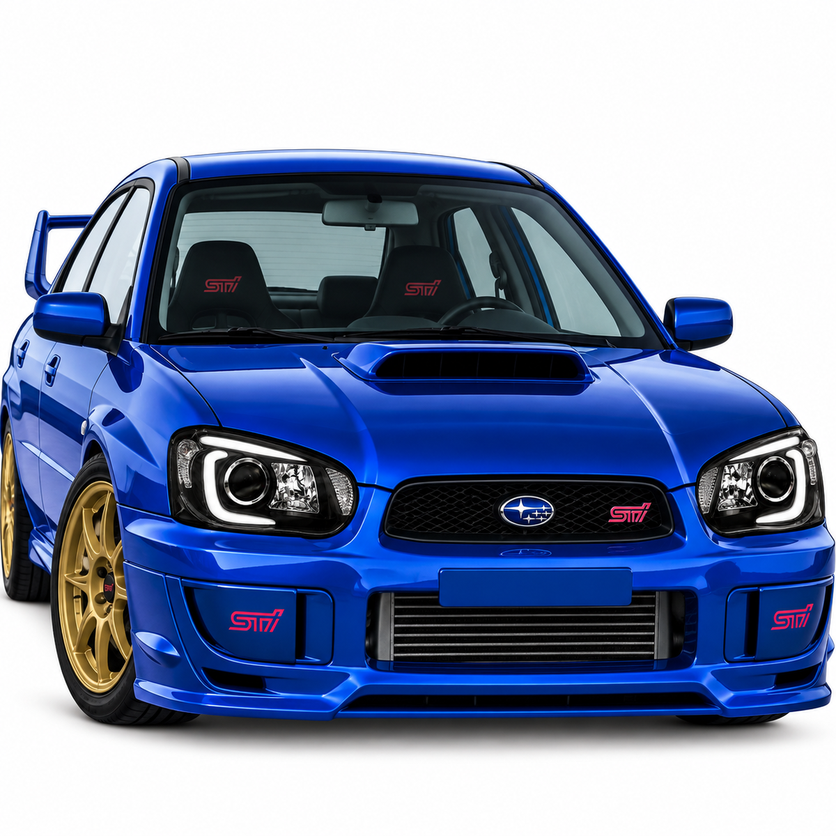 💕 Fari Anteriori Adatti per Subaru Impreza II GD GG 06-07 Xenon Tube Light Neri 💕