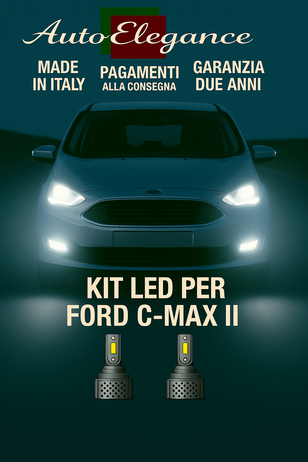 🔥KIT LED D3S 6000K BIANCO CANBUS – Anabbaglianti per Ford C-Max II🔥