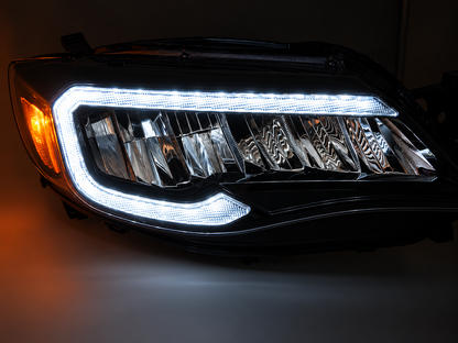 💕 Fari Anteriori Adatti per Subaru WRX 08-14 Full LED DRL Neri 💕