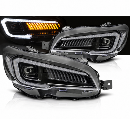 💕 Fari Anteriori Adatti per Subaru WRX 14-22 Full LED DRL Neri 💕