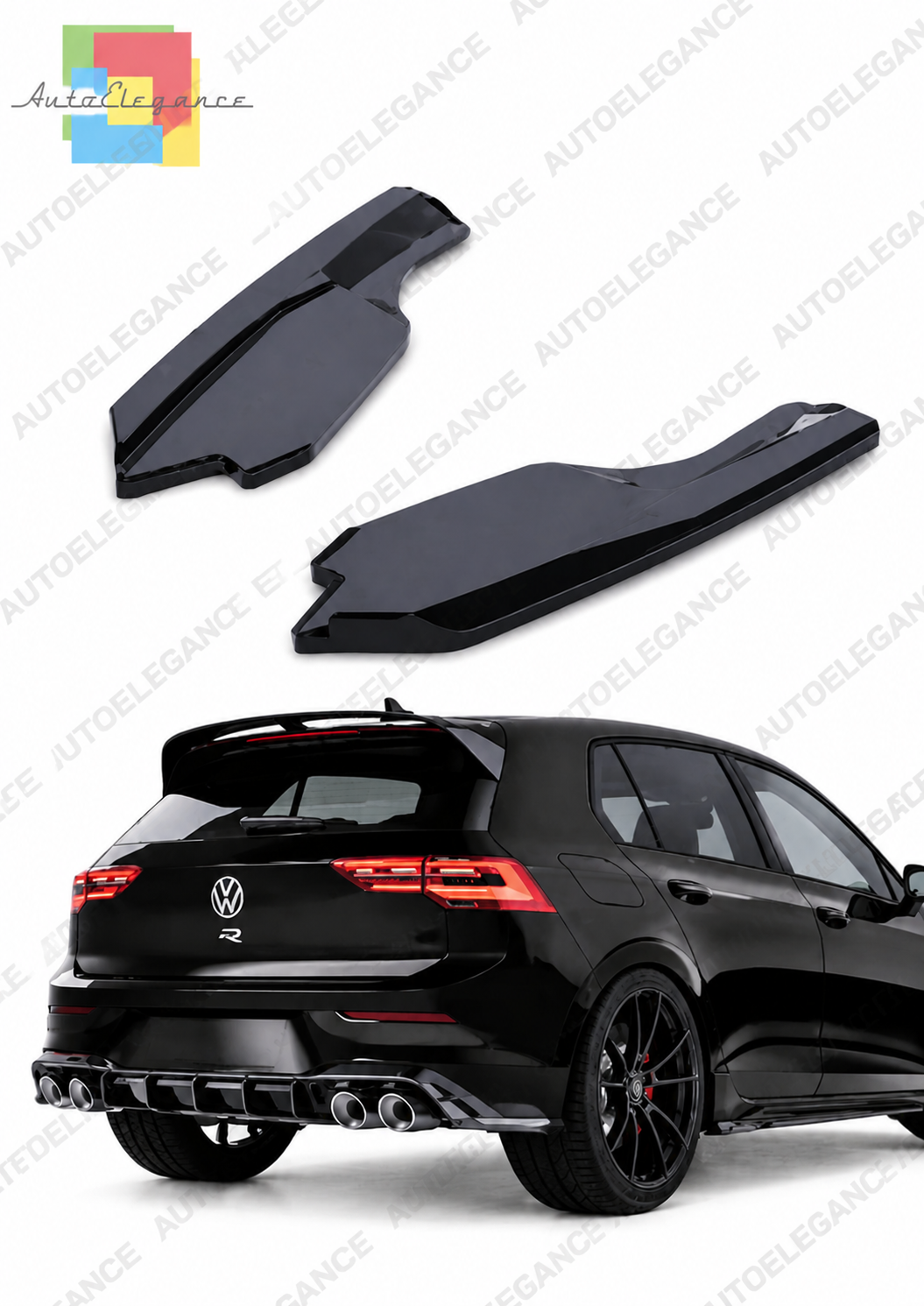 👉Splitter posteriore laterale adatto per VW Golf Mk8 R (2020-2024)👈