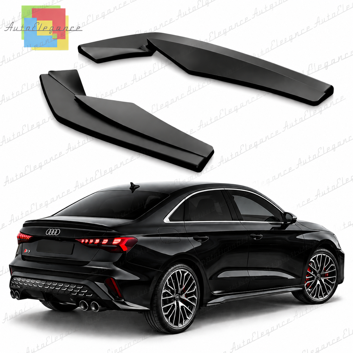 👉Splitter posteriore laterale adatto per Audi A3 S-Line 2024-👈
