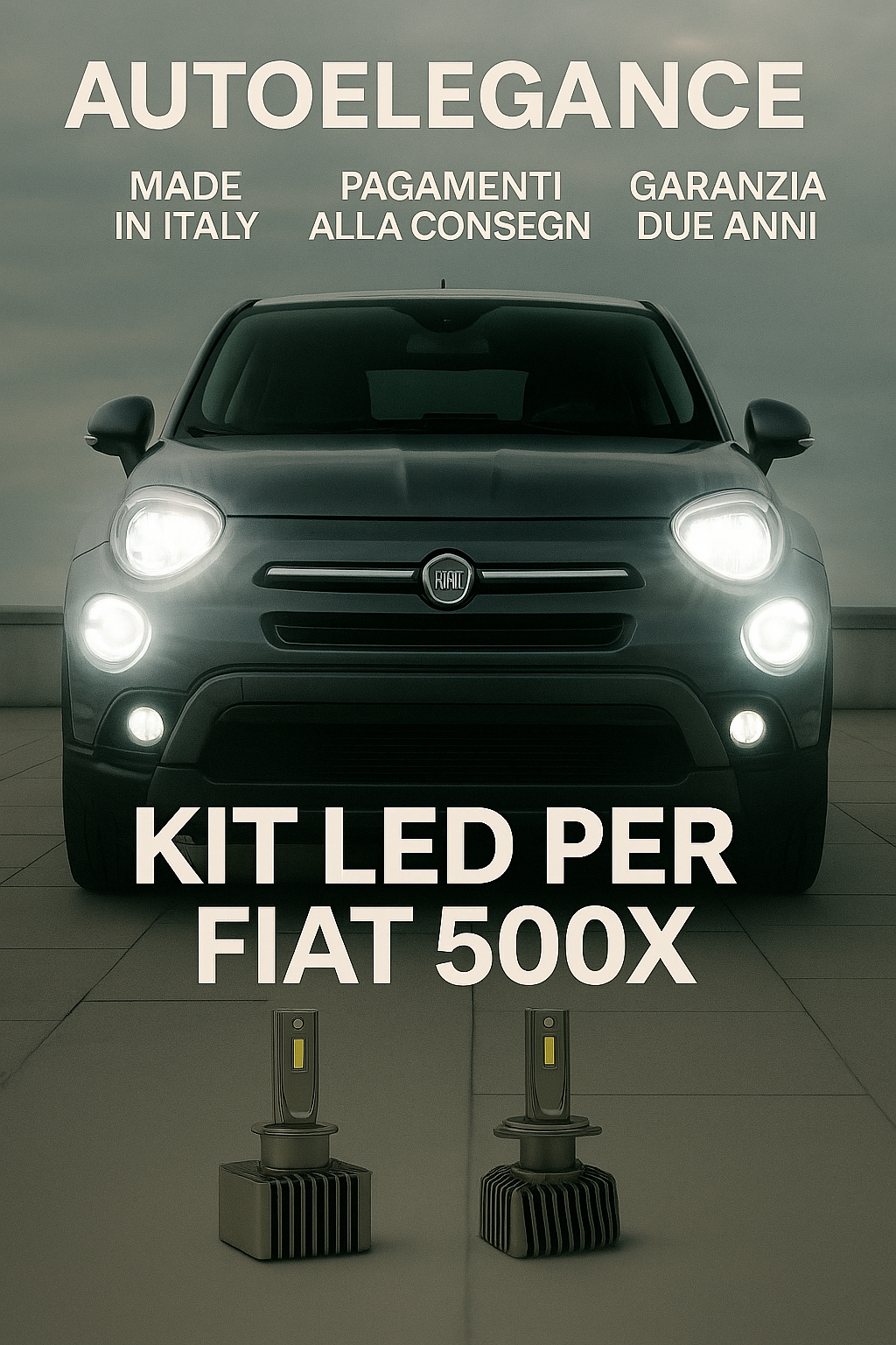 💫KIT LED D5S 6000K Anabbaglianti per Fiat 500X | Bianco CANBUS💫