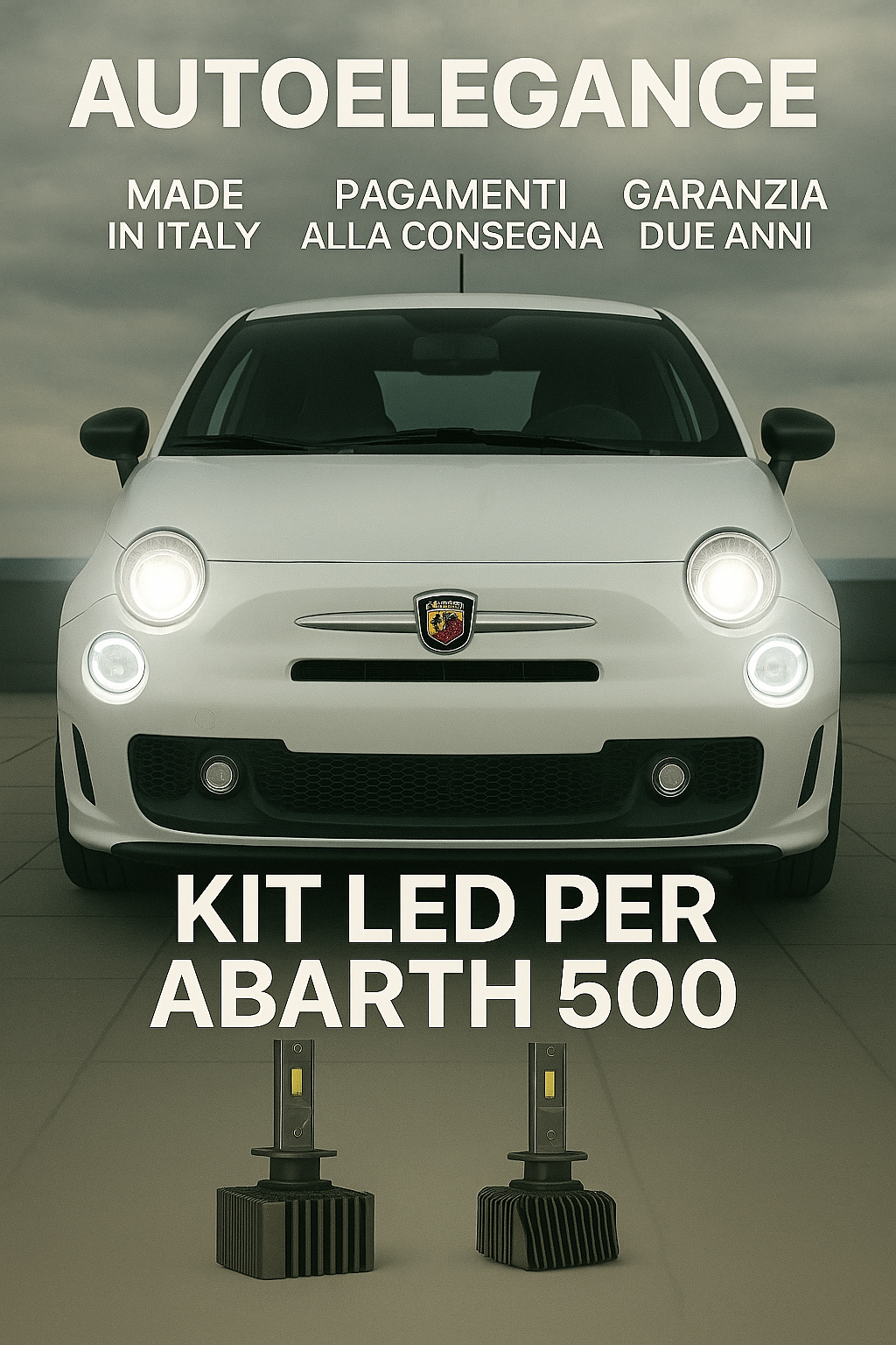 ⭐KIT LED D1S 6000K Anabbaglianti per Abarth 500 | Bianco CANBUS⭐