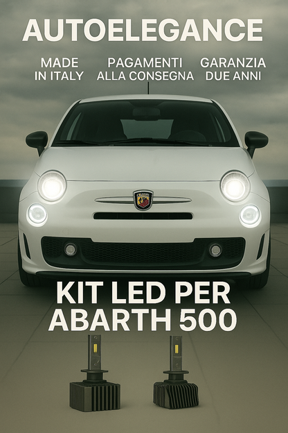⭐KIT LED D1S 6000K Anabbaglianti per Abarth 500 | Bianco CANBUS⭐