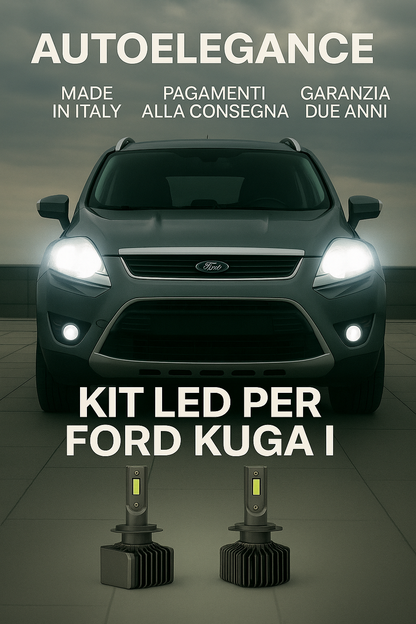 ⭐KIT LED D1S 6000K Anabbaglianti per Ford Kuga I | Bianco CANBUS⭐