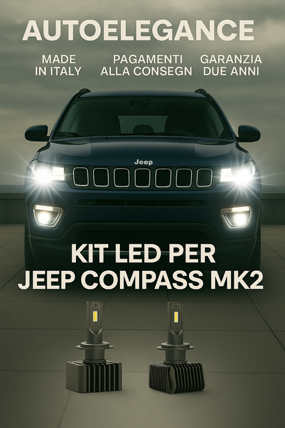 ⭐KIT LED D3S 6000K Anabbaglianti per Jeep Compass MK2 | Bianco CANBUS⭐