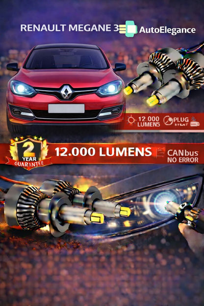 🔥KIT LED PER RENAULT MEGANE 3  ANABAGLIANTI H7 CANBUS Bianco 6500K 360 gradi🔥