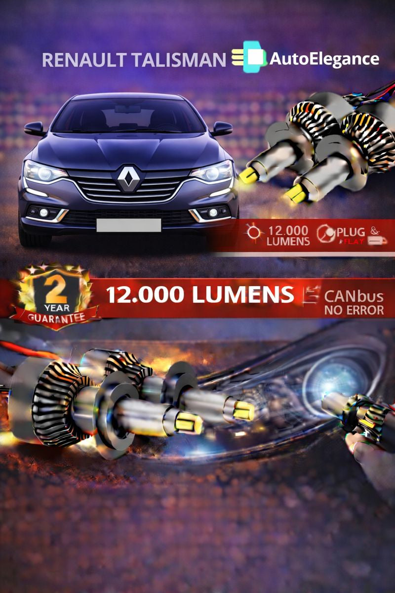 🔥KIT LED PER RENAULT TALISMAN ANABAGLIANTI H7 CANBUS Bianco 6500K 360 gradi🔥