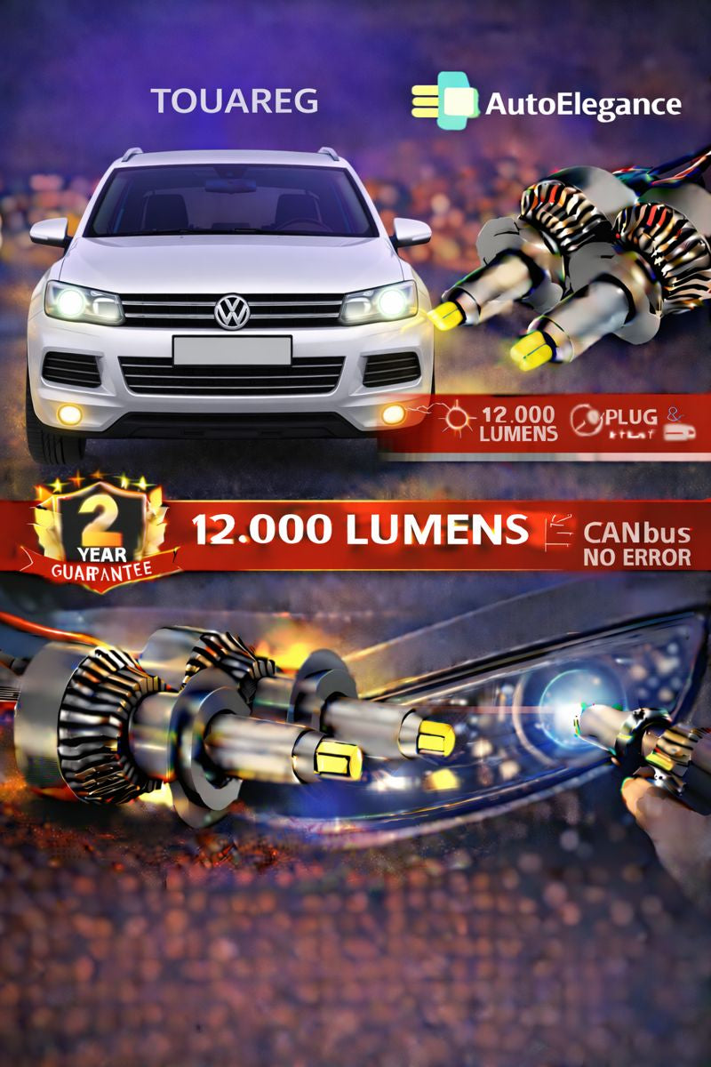🔥KIT LED PER VW TOUAREG  ANABAGLIANTI H7 CANBUS Bianco 6500K 360 gradi🔥